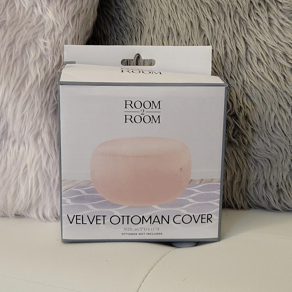 Velvet Ottoman Cover